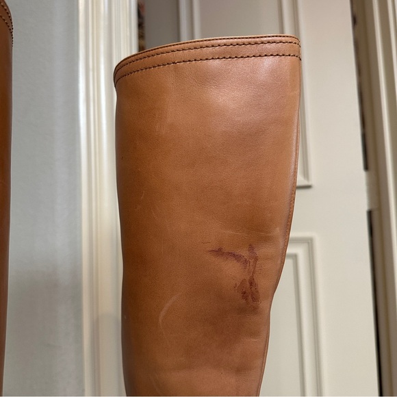 Vince Camuto Vuliann2 Wide Calf Leather Knee High Boots Tan Brown 9 WC - Picture 15 of 15